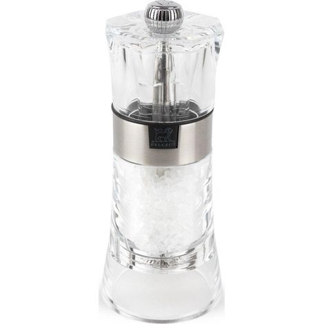 Peugeot Oslo molino de sal transparente 14 cm