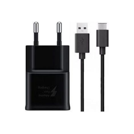 Cargador Rapido Para Samsung Galaxy S8 - Tecnologia AFC - 15 W - Negro - Con Cable Tipo C De 120 Cm (1/4)