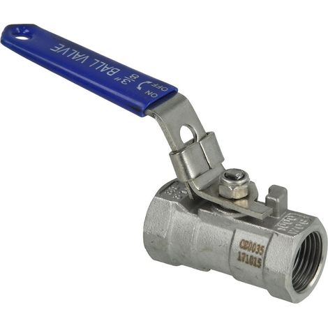 Robinet à bille 3/8 FF/FF 1 élément inox réduit