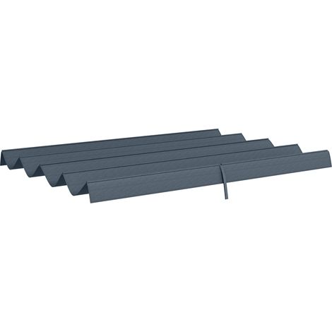 Toiture de remplacement pour pavillon de jardin de 2,85 x 2 m, extensible, montage facile, polyester, gris foncé
