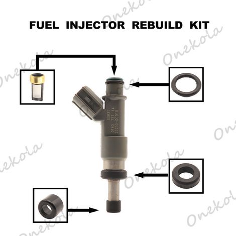 Fuel injector repair kit, seal and filter compatible with Toyota Coaster, Hiace and Prado 23250-0C010 (1/2)