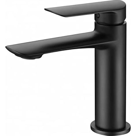 Rubinetto per lavabo monocomando - Rubinetto per lavabo moderno per bagno, Miscelatore per lavabo - Rubinetti per bagno nero opaco (1/4)