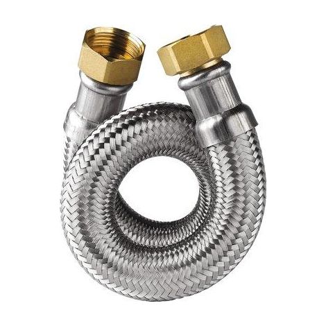 Tucai – Flexible chauffage central inox 19mm – Raccord femelle/femelle 3/4" – Longueur 700mm – Débit 120 l/min à 3 bar