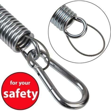 Ressort en Acier pour Chaise Suspendue Fauteuil Suspendu hamac avec Corde de sécurité et Deux mousquetons (1/3)