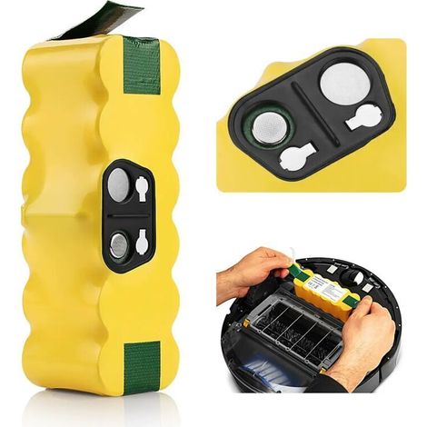 Convient aux accessoires de robot aspirateur iRobot Roomba série 5 6 7 8 9, remplace la batterie NiMH (1/2)