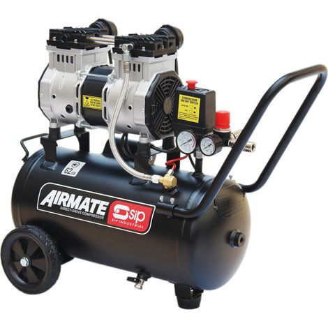 SIP DD 2hp 24ltr Low Noise Oil-Free Direct Drive Compressor - L31 x W59.5 x H62.5 cm