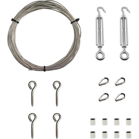 Kit 15 mètres de cable inox diamètre 2-1 pièce