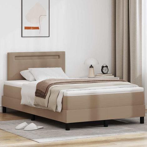 Letto a molle Cappuccino 120 x 200 cm Pelle sintetica vidaXL (1/5)