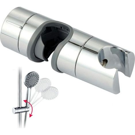 Adjustable shower holder for slides, diameter 18 to 25 mm, grey (1/5)