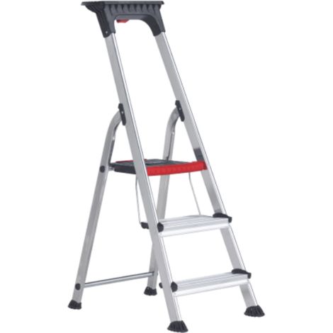 Escalera Altrex Double Decker — Tijera de Aluminio con Plataforma y SmartBox EN 131  Incremental 3 peldaños DD3 Altura de trabajo 2.6m3 peldaños DD3 Altura de trabajo 2.6m EN131
