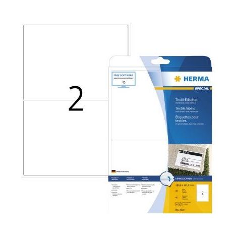 HERMA Textil/Namensetiketten A4 199,6x143,5mm weiß     40St. (4519) (1/5)