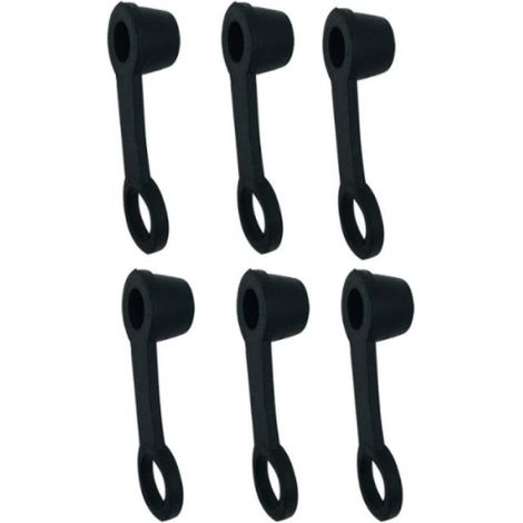 6Pcs Moto Freno in Gomma valvola di Spurgo Grasso Tappo Antipolvere Nero (1/5)