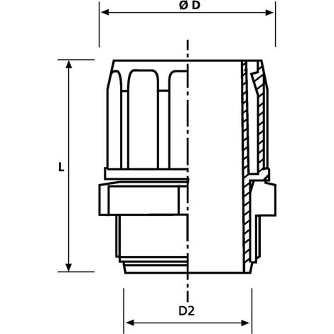 Hellermann Tyton Verschraubung FG36-M40 10 Stk