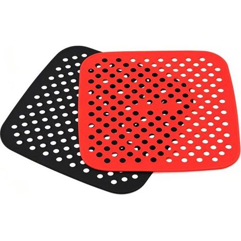 2er Pack Silikon Heißluftfritteusen Einlagen (21,6 cm) Wiederverwendbar, antihaftbeschichtet, hitzebeständig Zubehör für Heißluftfritteusen Set m (1/5)