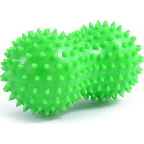 Boule de massage musculaire pointue verte, rouleau de yoga pour détente et récupération