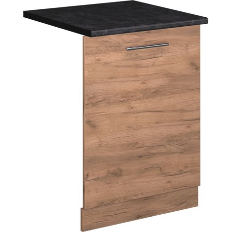 Façade de lave-vaisselle Fame-Line, Chêne de force doré, 60cm , PT Anthracite, Vicco