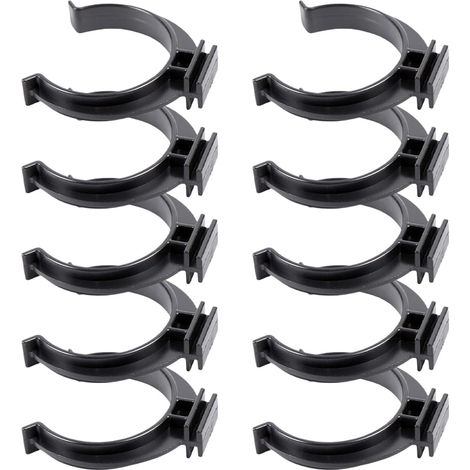 BEBUSINGOTO 10 clips para rodapiés, clips para rodapiés, clips para rodapiés de cocina, clips para rodapiés, clips para paneles de baño, clips para rodapiés de cocina, sujetadores, negros (1/5)