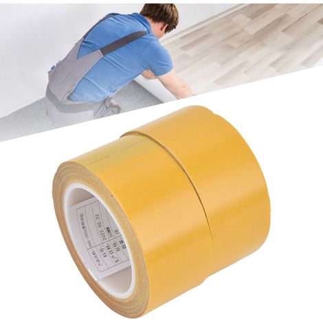 2 pièces/vente de ruban adhésif double face en maille, ruban adhésif double face en fibre de verre à haute adhérence, 10 m, pour portes, fenêtres, cuir, tapis, mousse et adhésif d'étanchéité. (1/5)