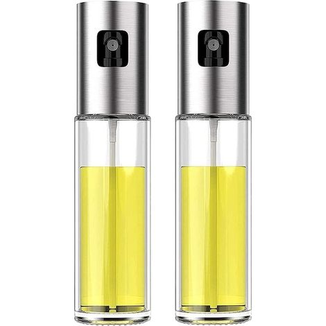 Set di 2 flaconi spray per olio/aceto, capacità 100 ml, colore argento. (1/5)