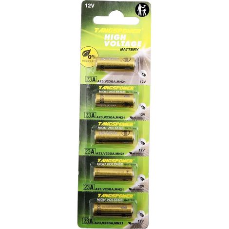 Piles 23A 12v MN21 Batteries Alcalines 23A, A23, 23AE, MN21, V23GA (1/5)