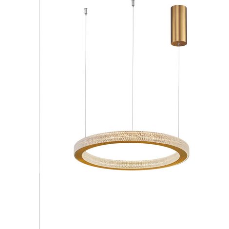 Merano Cincinnati Plafonnier LED Intégré Laiton Doré Antique Aluminium LED 40W 2139Lm 3000K