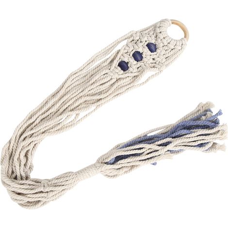 Suspension Pour Plante En Macramé - Coton Tressé Fait Main - Décoration Murale Jardin Balcon - Lot De 1 (1/5)