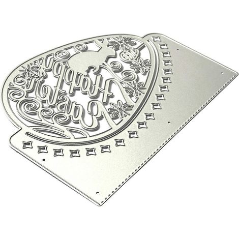 Frohe Ostern Metall-Stanzschablone zum Selbermachen von Scrapbooking-Alben und Papierkarten.