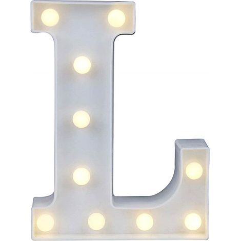 Lettre lumineuse LED 26 lettres, chiffres, esperluette et symbole cœur lumineux pour décoration mariage, maison, fête, bar
