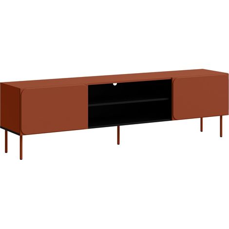 Meuble TV Fentore 102, Rouge, Le nombre de portes: 0, Nombre de tiroirs: 0, 200x58x40cm