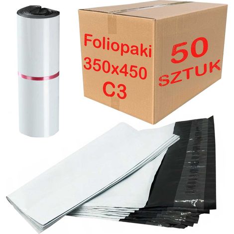 Enveloppes d'expédition Courier Poly blanches C3 350x450mm - 50 pièces. (1/5)