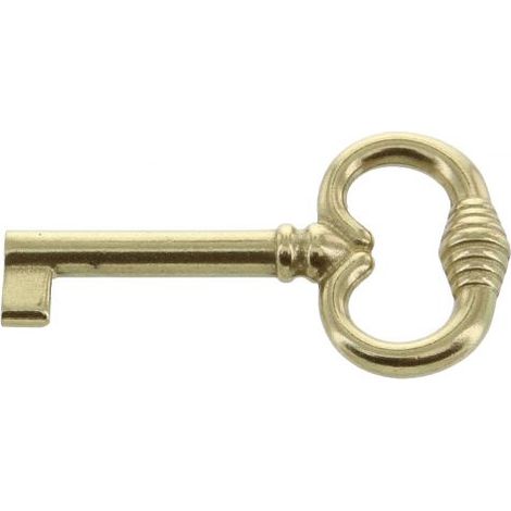 CHIAVE P/MOBILI 33708 35X62 MM OTTONE LUCIDO 25 PZ