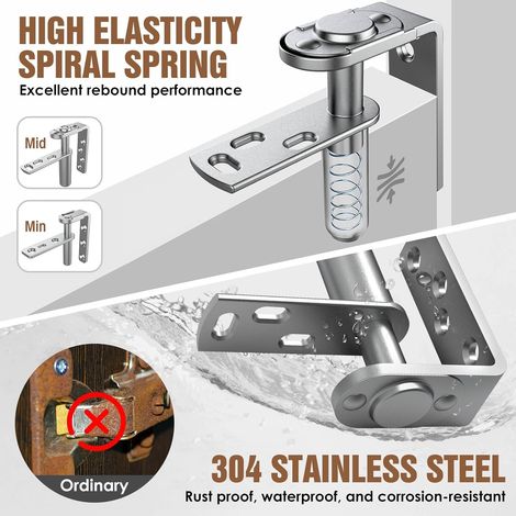 Charnière porte battante à fermeture automatique en inox 304 (1/2)