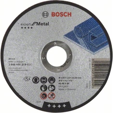 Disco Bosch para cortar acero Ø125 - espesor 1,6mm