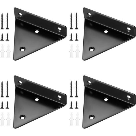soportes flotantes para estantes, soportes triangulares invisibles para estantes de pared, soportes metálicos para estantes de pared. (1/4)