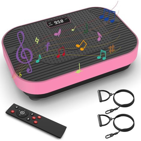 Plateforme de fitness vibrante avec musique Bluetooth – Plateforme de fitness vibrante pour un entraînement complet du corps à domicile.