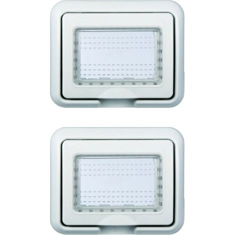 gloca Set 2 Placche IP55 Compatibili Living (Grigio, 3 Posti) (1/4)