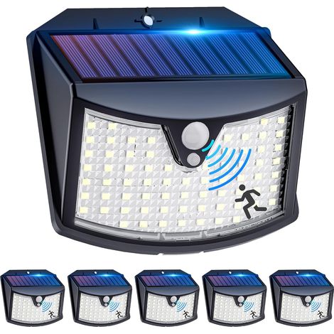 Lampe Solaire Extérieur Détecteur de Mouvement【6 Pack】, 3 Modes Spot Solaire Exterieur IP65 Etanche Lumiere Solaire Exterieur Eclairage Exterieur Solaire pour Jardin, Garage, Patio (1/5)