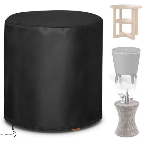 Housse de table ronde 63x76cm, 420D Oxford, imperméable, coupe-vent