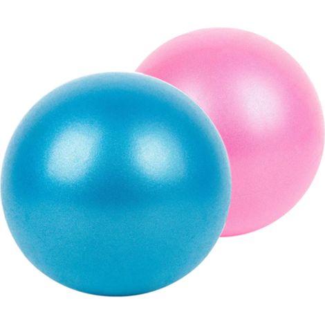 Mini ballon d'exercice, ballon de yoga, ballon de Pilates, renforcement musculaire et kinésithérapie, améliore l'équilibre - bleu + rose (1/5)