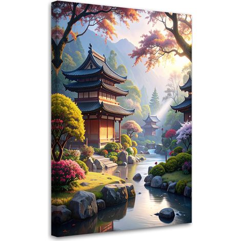 Bilder Japanischer Garten Pagode Landschaft Natur 20x30 (1/5)