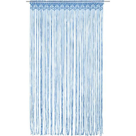 Maison Exclusive - Makramee Vorhang Blau 140x240 cm Baumwolle (1/5)