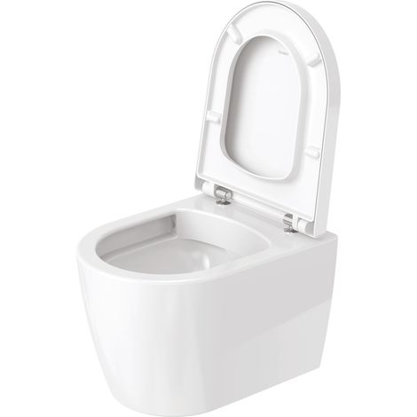 WC sospeso ME by Starck COMPACT RIMLESS ti 370x480mm bianco (1/5)