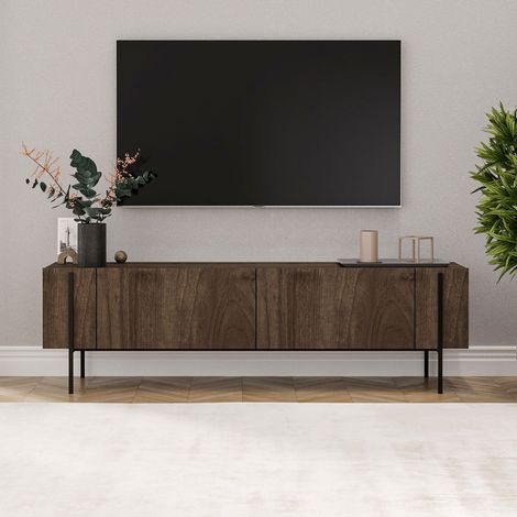 Mobile TV con armadi effetto legno 160 cm FRENO (1/4)