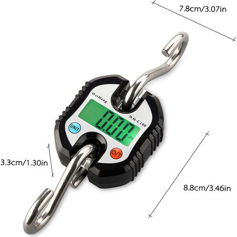 Mini balance électronique Portable, bagage numérique pour poisson, avec suivi zéro et fonction de Tare, suspension à Double plage de 150kg (1/5)