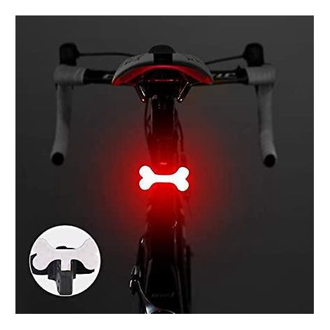 LED-Rückleuchten in Knochenform für Fahrräder, mit Blinkern, USB-Aufladung, 5 Modi, Warnleuchten für Mountainbikes und Rennräder (1/5)