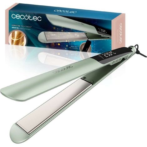 Cecotec Plancha de Pelo Estrecha Lisse Keratin Essence Olive. Función HeatMax, 130-230ºC, Revestimiento Cerámico con Queratina (1/5)