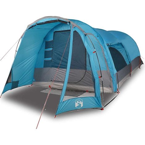 vidaXL Tienda de campaña familiar túnel 8 personas impermeable azul (1/2)