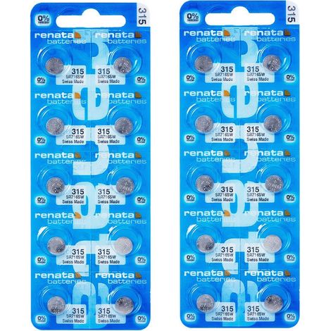 .20 Piles renata 315 SR716SW.
.
.
.
.