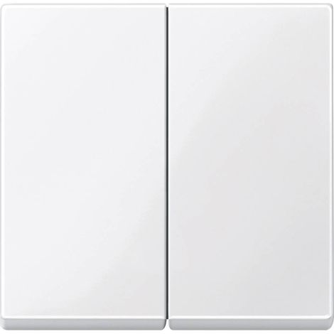 Bascule Merten interrupteur double System M blanc polaire brillant (1/2)