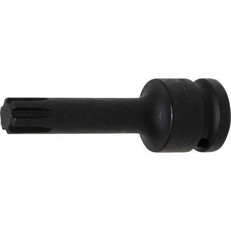 Douille à Embouts à Choc 75 mm - 12,5 mm (1/2), Profil Cannelé pour RIBE M12 - Résistante et Précise - D-Work (1/5)